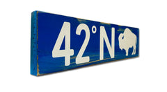 42 North Buffalo rustic wood sign