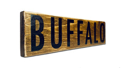 Buffalo (stained) rustic sign