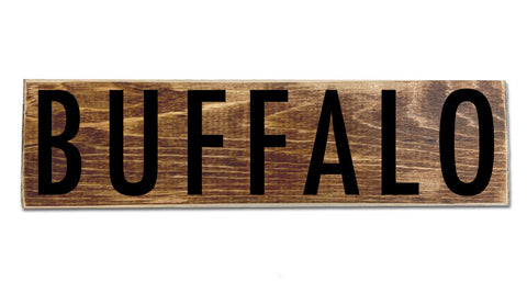 Buffalo (stained) rustic sign