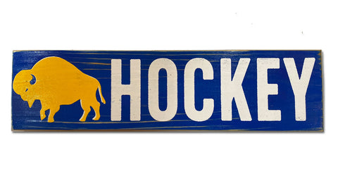 Buffalo Hockey rustic sign