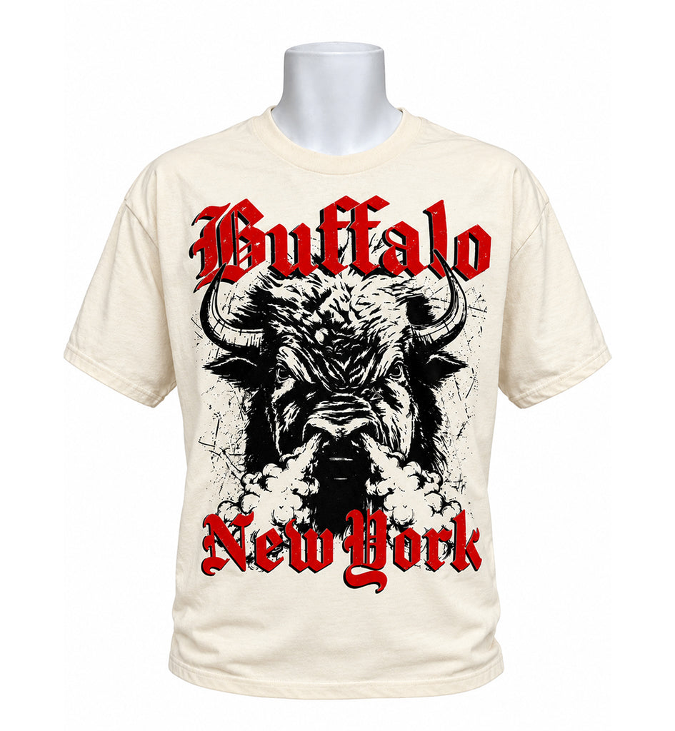 Angry Buffalo Illustration Adult unisex t-shirt
