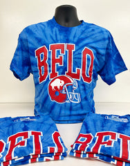 BFLO Football inverse helmet tie-dye t-shirt
