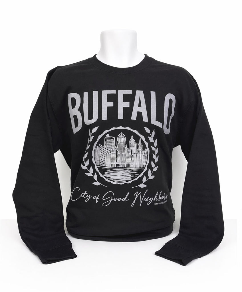 City of Good Neighbors (BLACK) unisex Adult CREWNECK sweatshirt