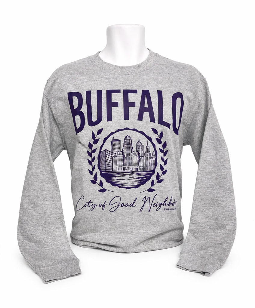 City of Good Neighbors (Heather Grey) unisex Adult CREWNECK sweatshirt