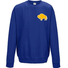 Buffalo Hockey (ROYAL) Art Collage Adult Unisex CREWNECK