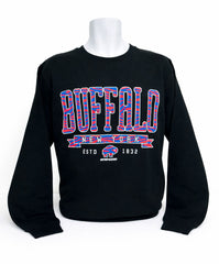 Buffalo Stripes (RED/BLUE) Adult unisex CREWNECK sweatshirt