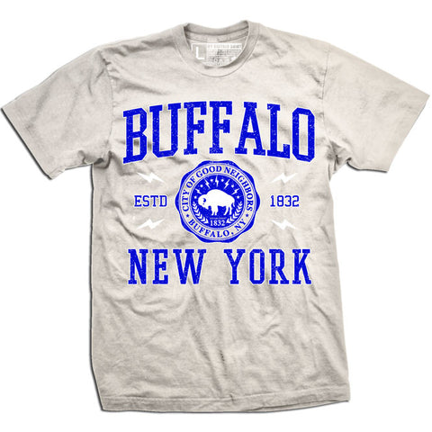 Buffalo, New York City of Good Neighbors crest t-shirt