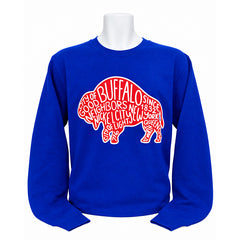 Buffalo Nicknames unisex Adult CREWNECK sweatshirt