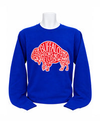 Buffalo Nicknames unisex Adult CREWNECK sweatshirt