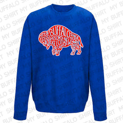 Buffalo Nicknames unisex Adult CREWNECK sweatshirt