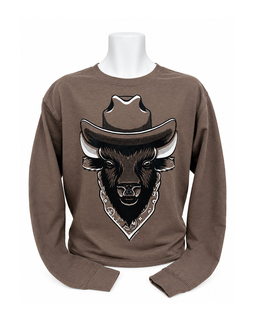 Cowboy Buffalo Adult Unisex CREWNECK
