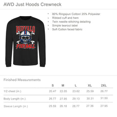 Buffalo Football Skull (BLACK) Adult Unisex CREWNECK
