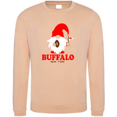 Buffalo Football Gnome Adult Unisex CREWNECK