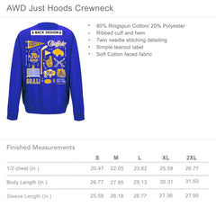 Buffalo Hockey (ROYAL) Art Collage Adult Unisex CREWNECK