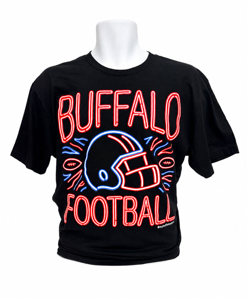 Neon Buffalo Football Adult unisex t-shirt