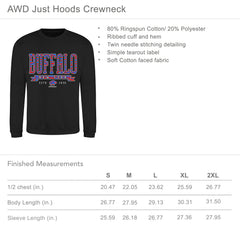 Buffalo Stripes (RED/BLUE) Adult unisex CREWNECK sweatshirt