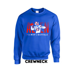 #17 ALLEN: MVP of Buffalo Adult Unisex CREWNECK