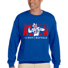 #17 ALLEN: MVP of Buffalo Adult Unisex CREWNECK