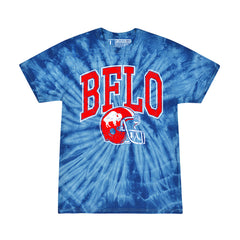 BFLO Football inverse helmet tie-dye t-shirt