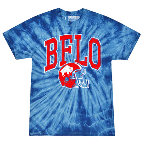 BFLO Football inverse helmet tie-dye t-shirt