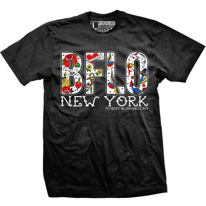 BFLO tattoo (Heather Black) t-shirt