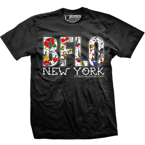 BFLO tattoo (Heather Black) t-shirt