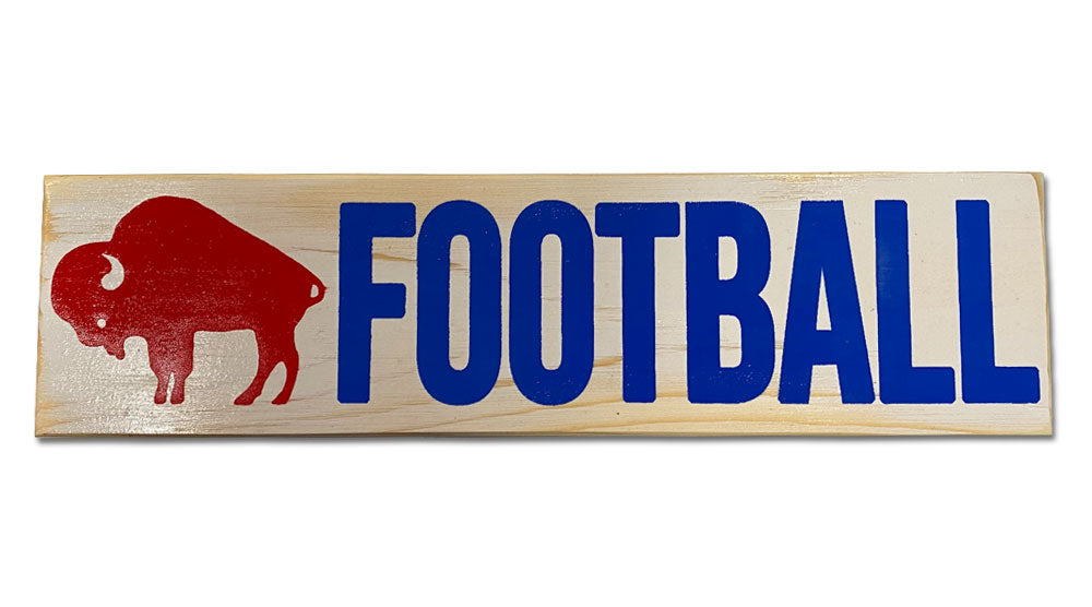 Buffalo Football rustic sign