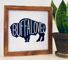 9" x 9" Buffalove Farmhouse sign