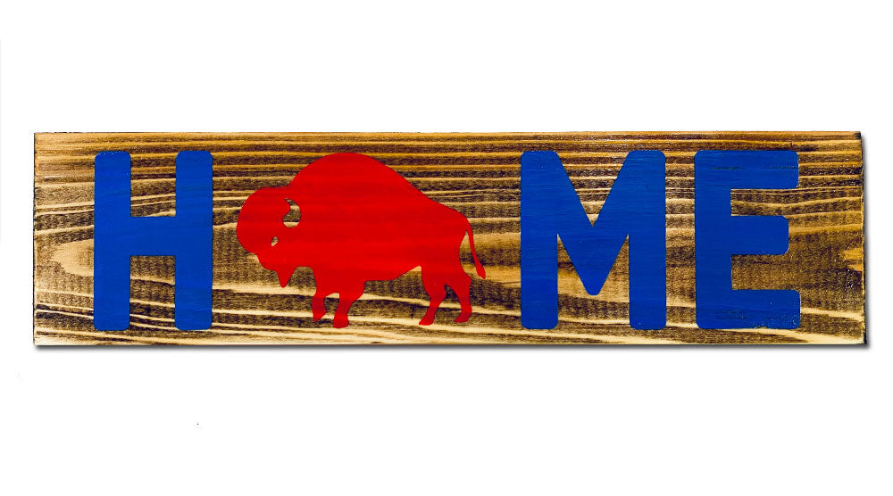 Bison Reclaimed Wood Sign 716 Buffalo V2 Rustic Sign