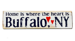 Home is where the heart is rustic wood sign