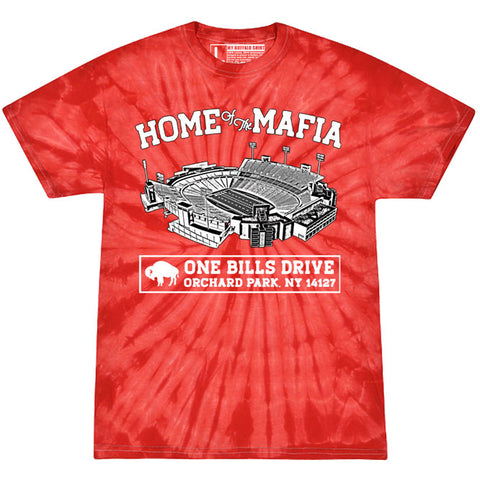 Home of the Mafia RED tie-dye t-shirt