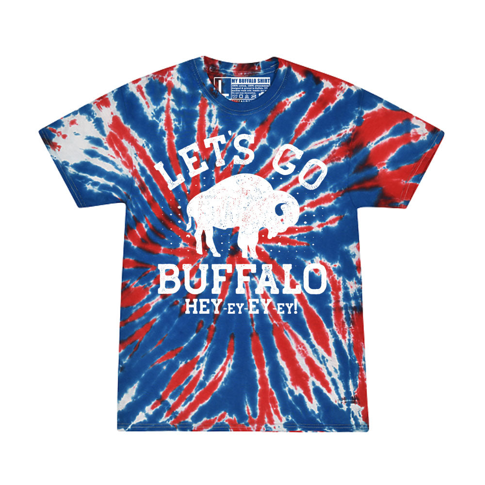 Lets Go Buffalo tie-dye t-shirt