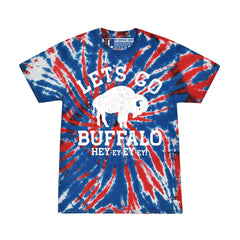 Lets Go Buffalo tie-dye t-shirt