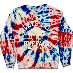 Lets Go Buffalo tie-dye Adult unisex CREWNECK