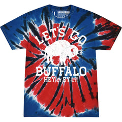 Lets Go Buffalo V2 BLACK tie-dye t-shirt