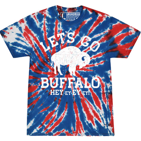 Lets Go Buffalo tie-dye t-shirt