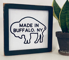 9" x 9" Made in Buffalo Farmhouse sign