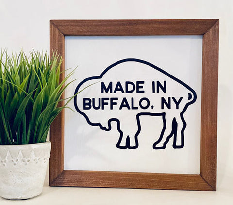 9" x 9" Made in Buffalo Farmhouse sign